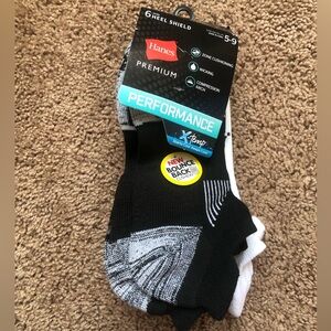 Hanes Performance Athletic Socks - Black and White